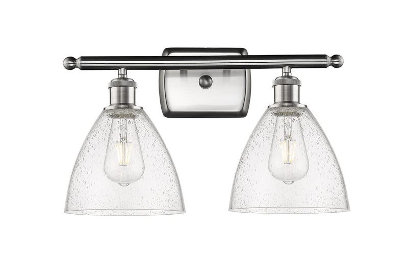 Innovations 516-2W-SN-GBD-754 Two Light Bath Vanity, Brushed Satin Nickel