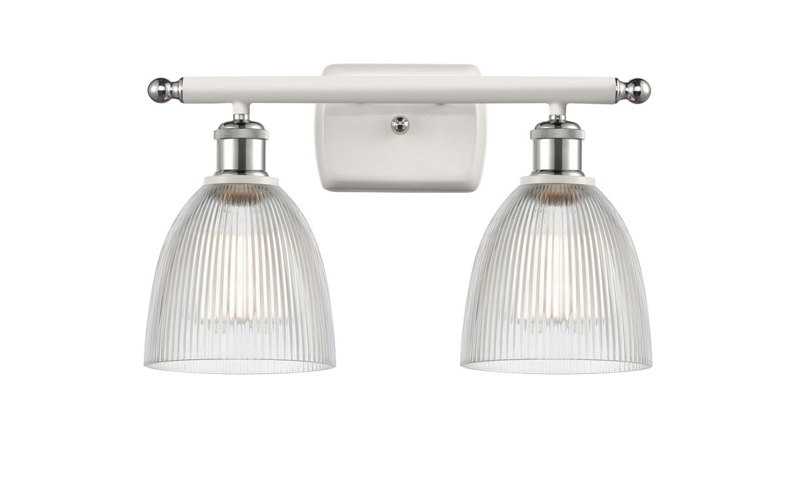 Innovations 516-2W-WPC-G382 Two Light Bath Vanity, White Polished Chrome