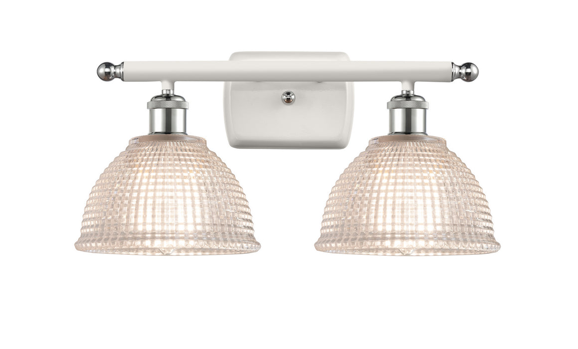 Innovations 516-2W-WPC-G422 Two Light Bath Vanity, White Polished Chrome