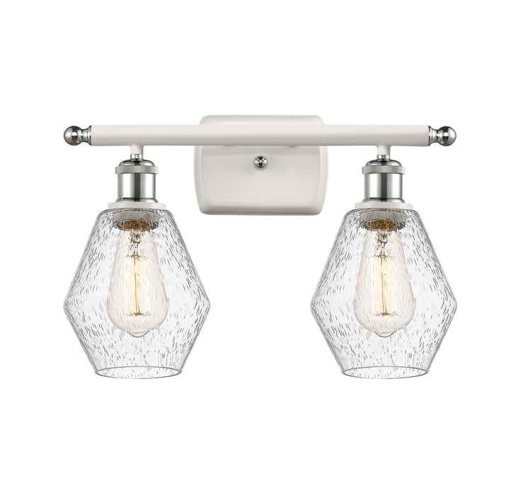 Innovations 516-2W-WPC-G654-6-LED LED Bath Vanity, White Polished Chrome