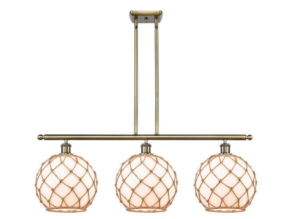 Innovations 516-3I-AB-G121-10RB Three Light Island Pendant, Antique Brass