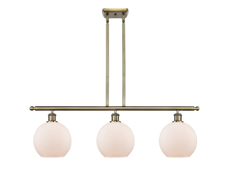 Innovations 516-3I-AB-G121-8-LED LED Island Pendant, Antique Brass