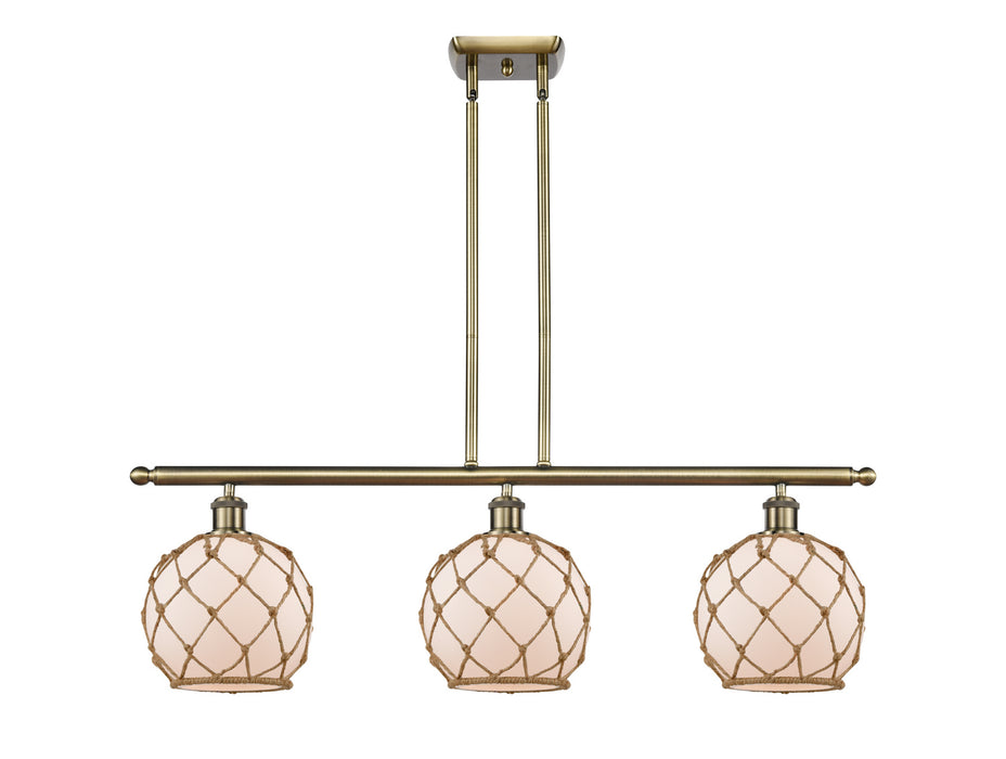 Innovations 516-3I-AB-G121-8RB Three Light Island Pendant, Antique Brass