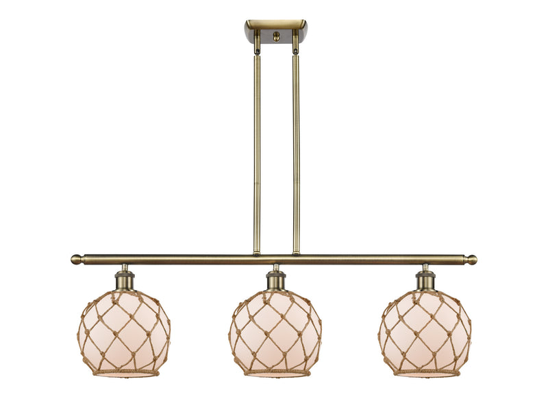 Innovations 516-3I-AB-G121-8RB-LED LED Island Pendant, Antique Brass