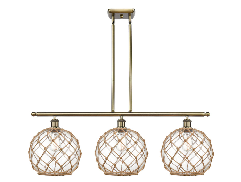 Innovations 516-3I-AB-G122-10RB-LED LED Island Pendant, Antique Brass
