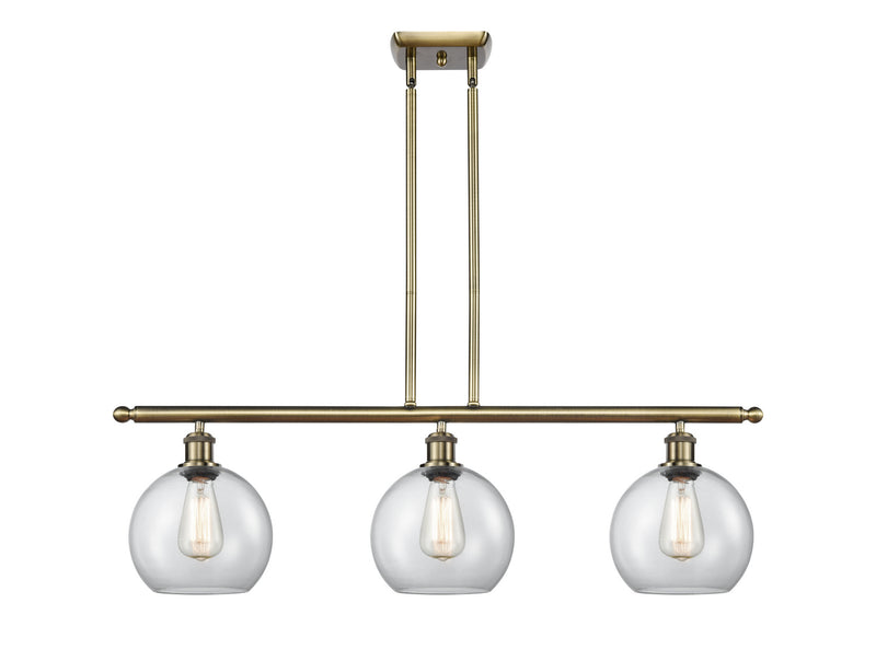 Innovations 516-3I-AB-G122-8 Three Light Island Pendant, Antique Brass