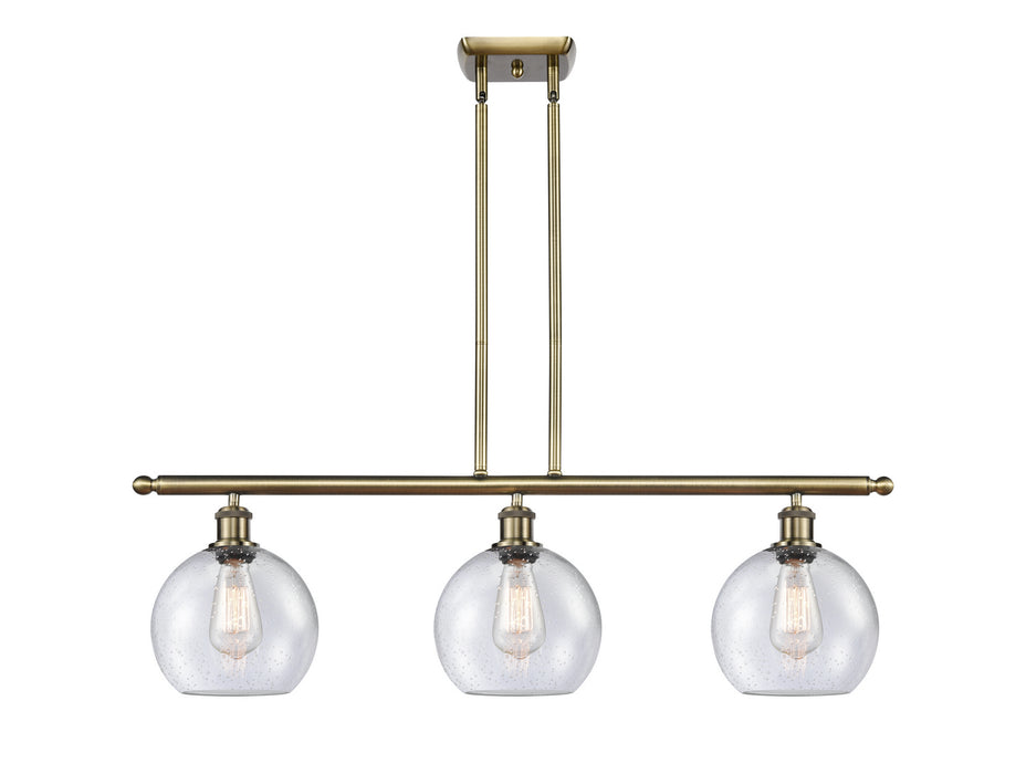Innovations 516-3I-AB-G124-8 Three Light Island Pendant, Antique Brass