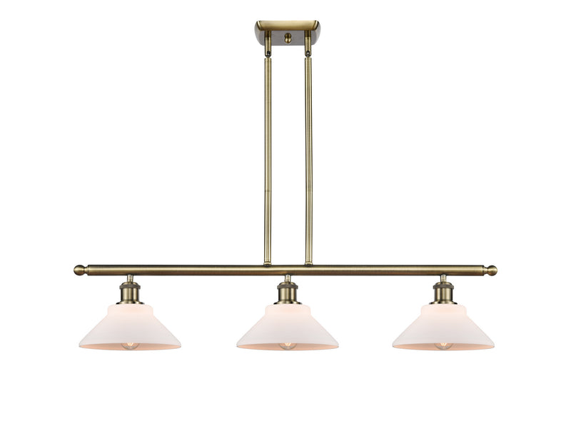 Innovations 516-3I-AB-G131-LED LED Island Pendant, Antique Brass