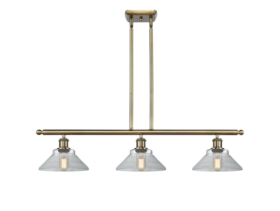 Innovations 516-3I-AB-G132-LED LED Island Pendant, Antique Brass