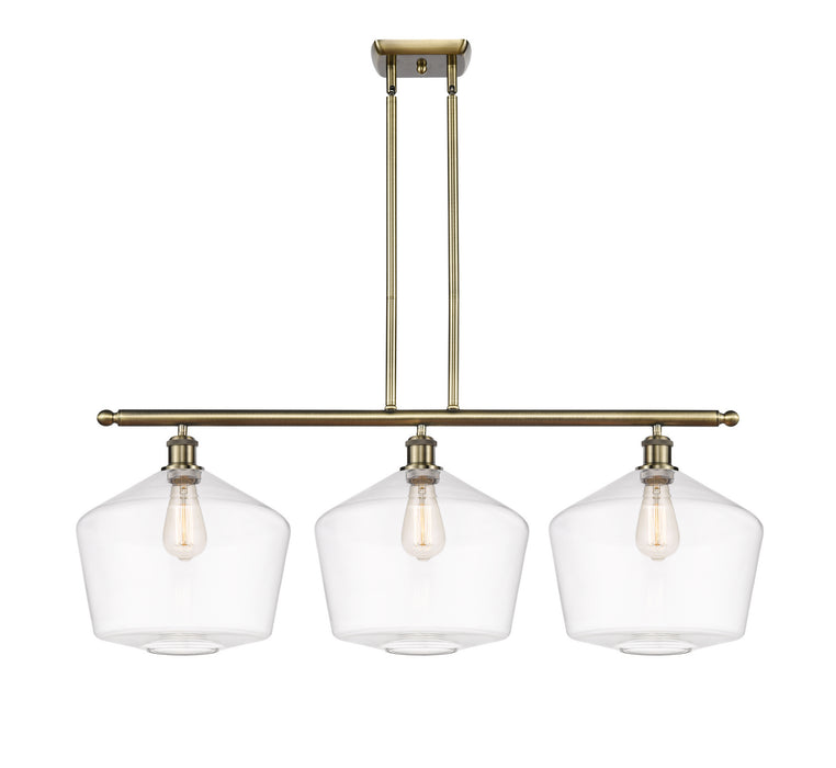 Innovations 516-3I-AB-G652-12 Three Light Island Pendant, Antique Brass