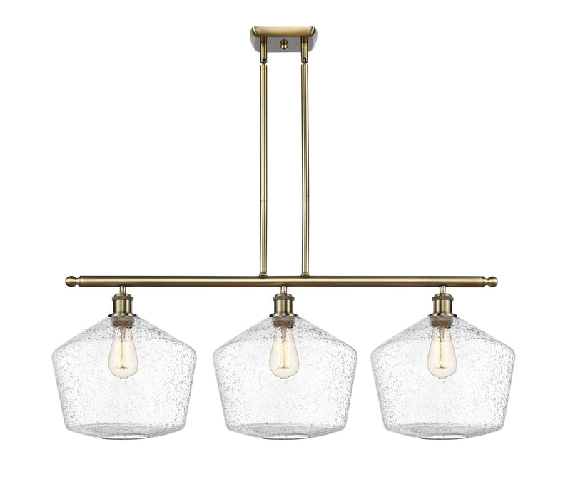 Innovations 516-3I-AB-G654-12 Three Light Island Pendant, Antique Brass