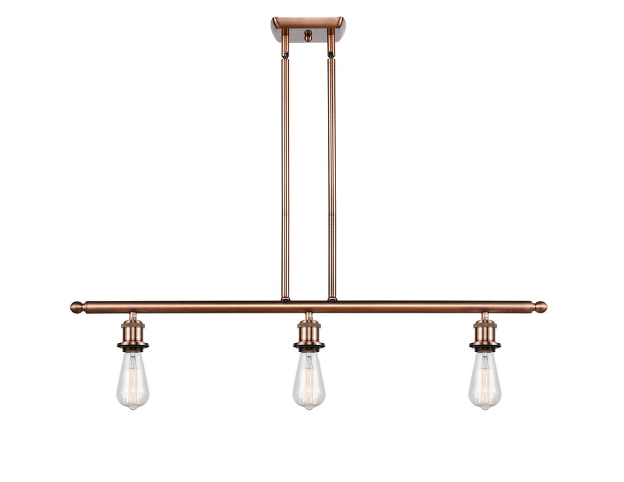 Innovations 516-3I-AC Three Light Island Pendant, Antique Copper