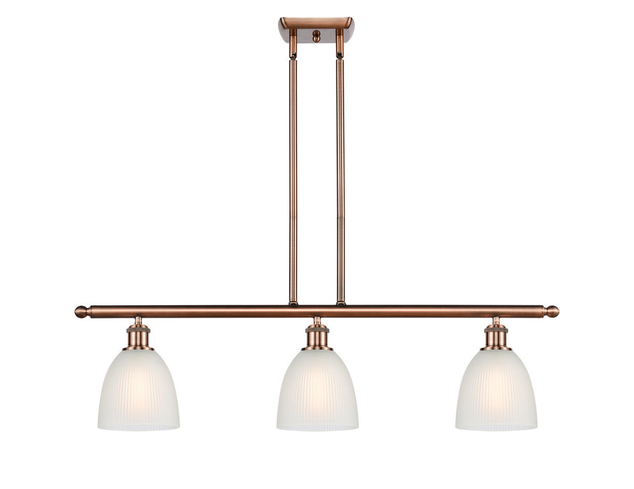 Innovations 516-3I-AC-G381 Three Light Island Pendant, Antique Copper