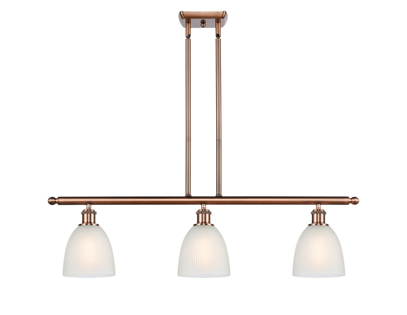 Innovations 516-3I-AC-G381-LED LED Island Pendant, Antique Copper