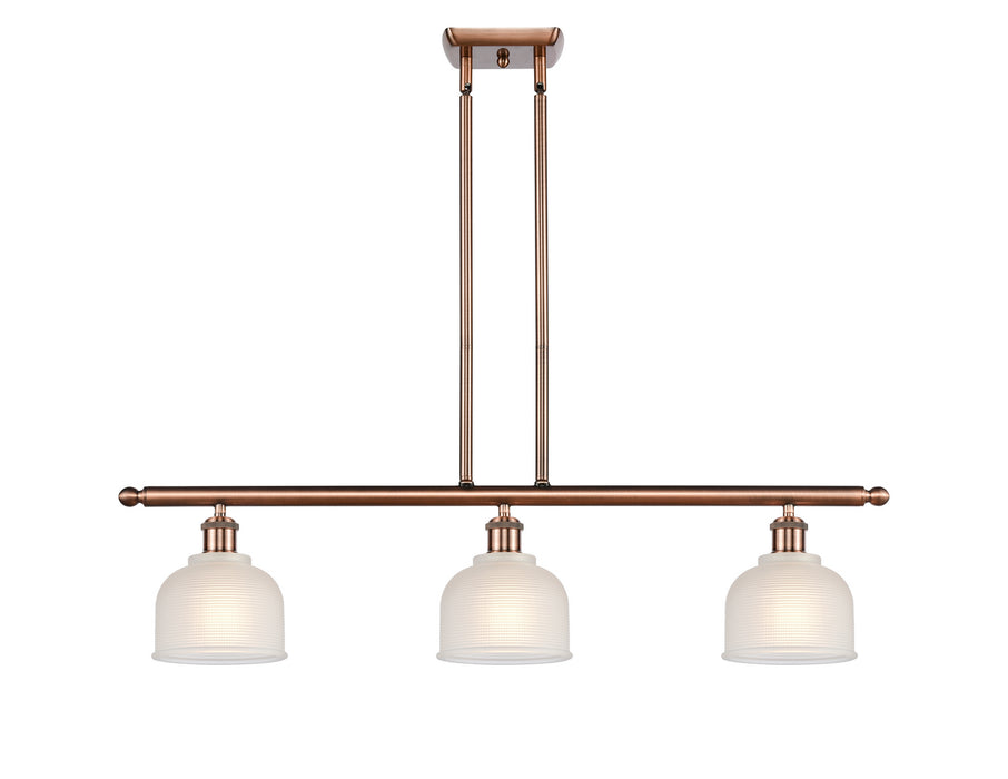 Innovations 516-3I-AC-G411 Three Light Island Pendant, Antique Copper