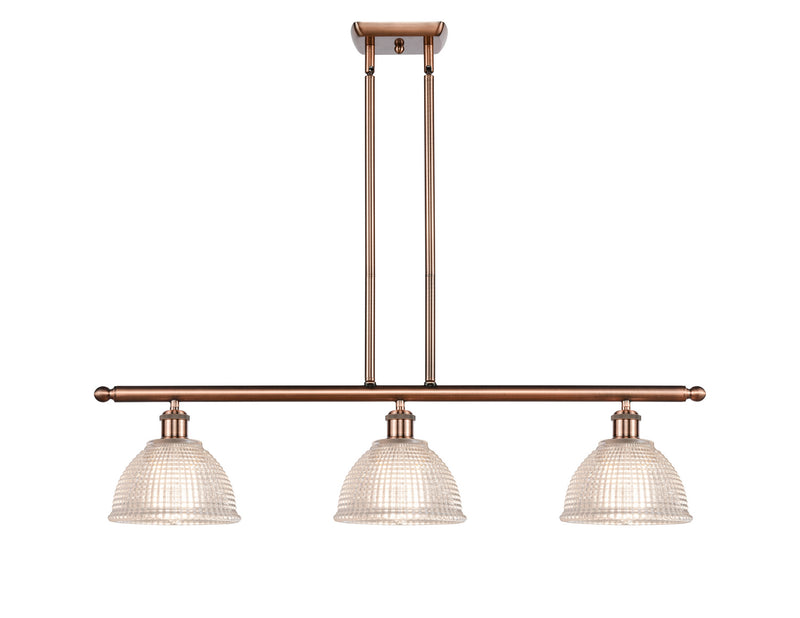 Innovations 516-3I-AC-G422-LED LED Island Pendant, Antique Copper