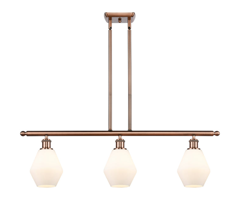 Innovations 516-3I-AC-G651-6-LED LED Island Pendant, Antique Copper