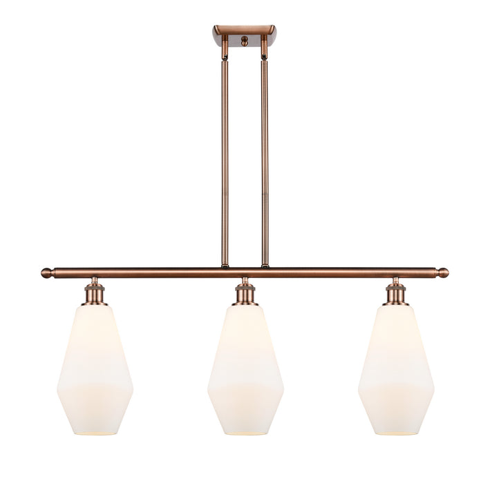 Innovations 516-3I-AC-G651-7-LED LED Island Pendant, Antique Copper