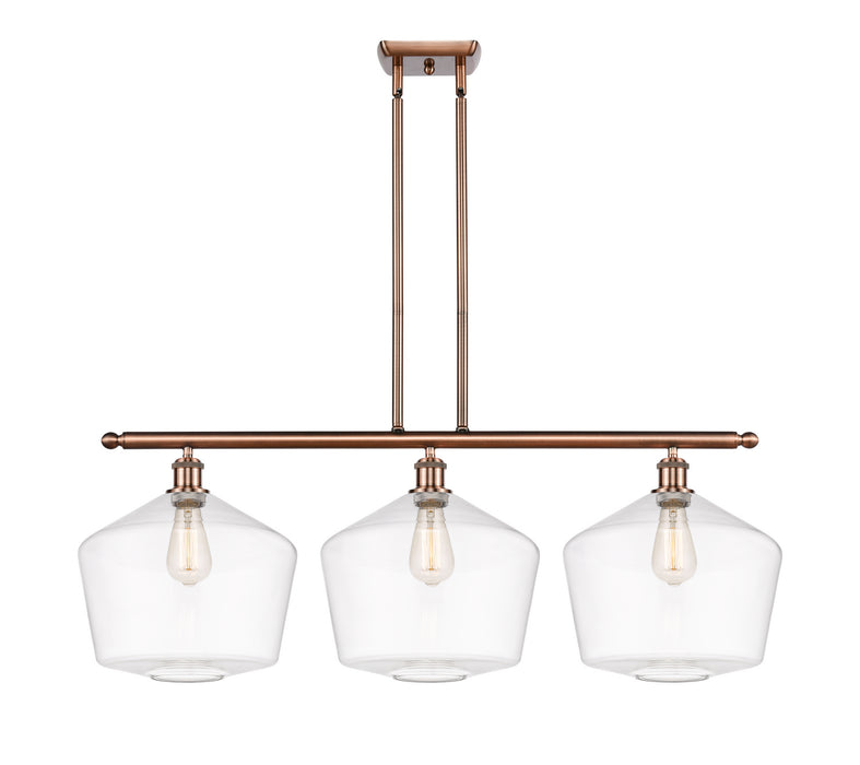 Innovations 516-3I-AC-G652-12-LED LED Island Pendant, Antique Copper