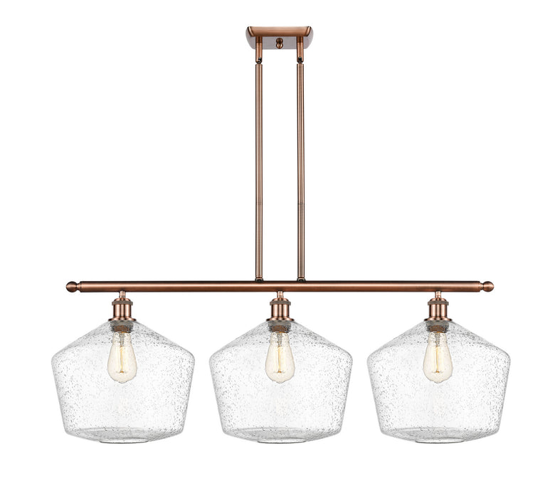 Innovations 516-3I-AC-G654-12 Three Light Island Pendant, Antique Copper