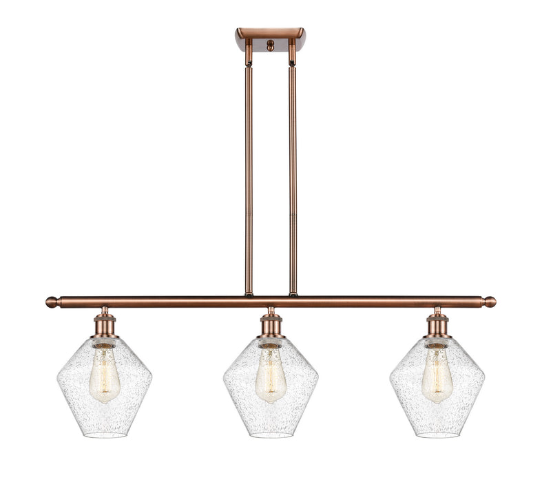 Innovations 516-3I-AC-G654-8 Three Light Island Pendant, Antique Copper