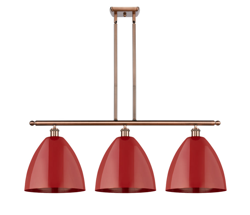 Innovations 516-3I-AC-MBD-12-RD Three Light Island Pendant, Antique Copper