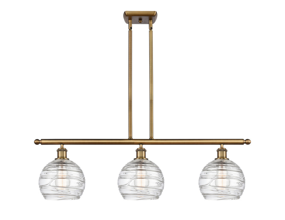 Innovations 516-3I-BB-G1213-8-LED LED Island Pendant, Brushed Brass