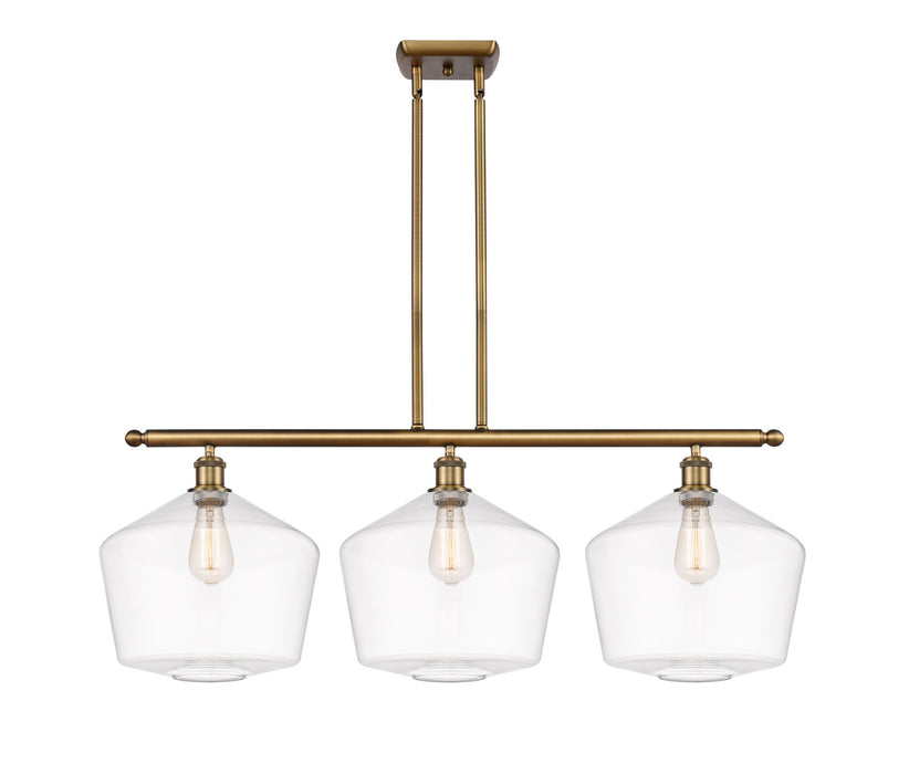 Innovations 516-3I-BB-G652-12 Three Light Island Pendant, Brushed Brass