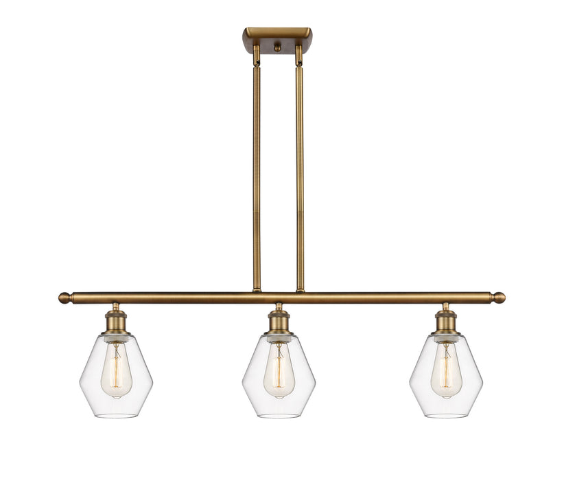 Innovations 516-3I-BB-G652-6-LED LED Island Pendant, Brushed Brass