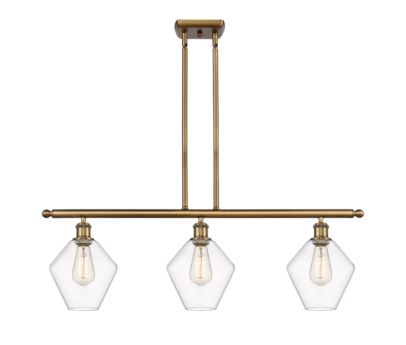 Innovations 516-3I-BB-G652-8 Three Light Island Pendant, Brushed Brass