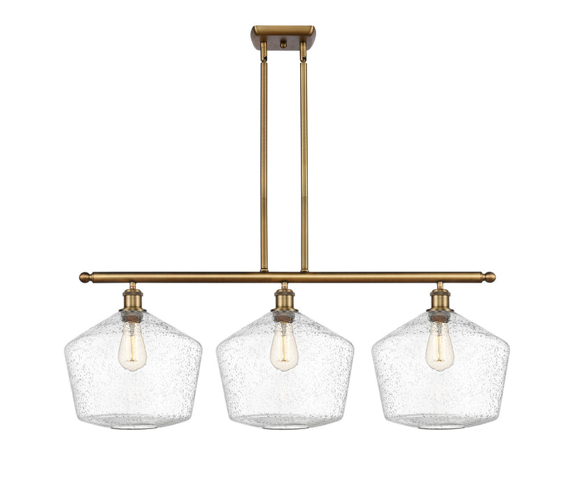 Innovations 516-3I-BB-G654-12 Three Light Island Pendant, Brushed Brass