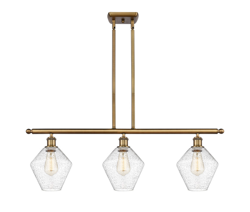 Innovations 516-3I-BB-G654-8 Three Light Island Pendant, Brushed Brass
