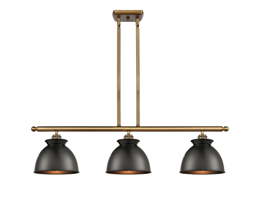Innovations 516-3I-BB-M14-BK Three Light Island Pendant, Brushed Brass