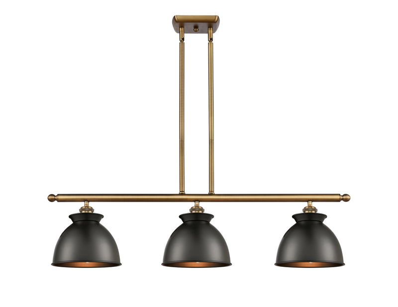Innovations 516-3I-BB-M14-BK-LED LED Island Pendant, Brushed Brass