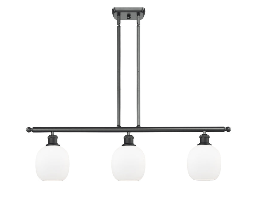 Innovations 516-3I-BK-G101-LED LED Island Pendant, Matte Black