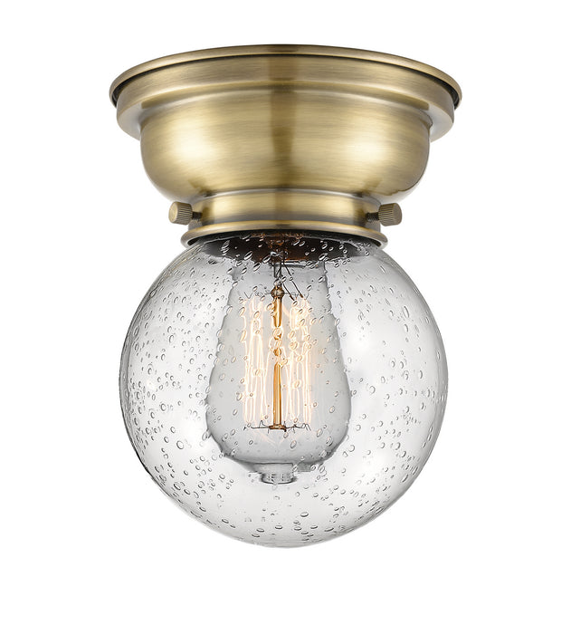 Innovations 623-1F-AB-G204-6 One Light Flush Mount, Antique Brass