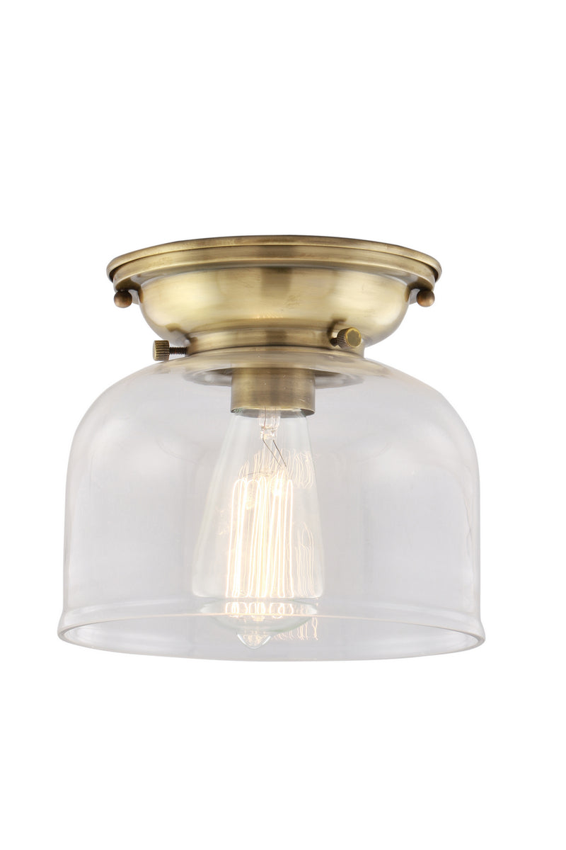 Innovations 623-1F-AB-G72 One Light Flush Mount, Antique Brass