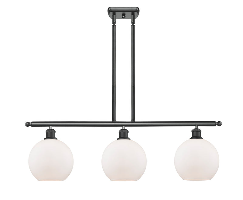 Innovations 516-3I-BK-G121-8 Three Light Island Pendant, Matte Black