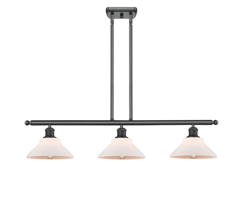 Innovations 516-3I-BK-G131-LED LED Island Pendant, Matte Black
