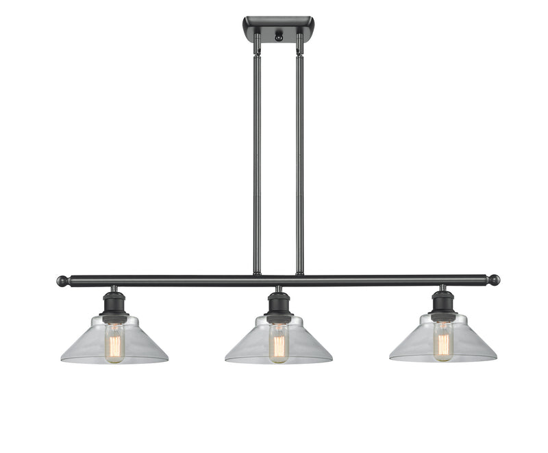 Innovations 516-3I-BK-G132 Three Light Island Pendant, Matte Black