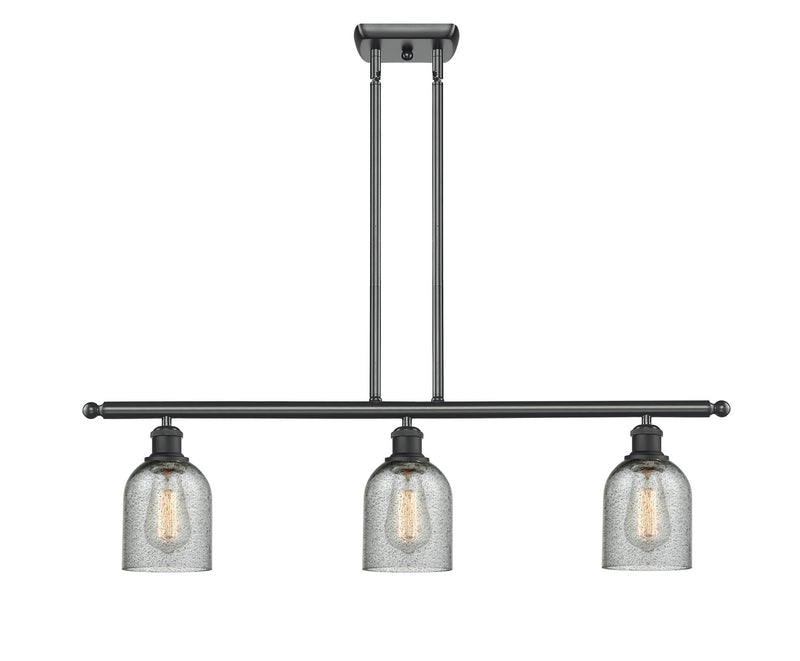 Innovations 516-3I-BK-G257 Three Light Island Pendant, Matte Black
