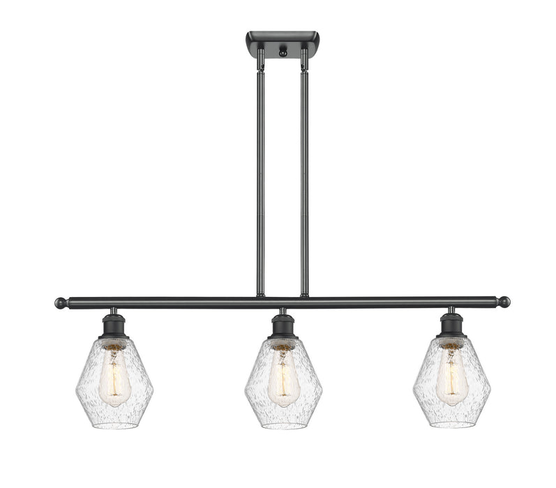Innovations 516-3I-BK-G654-6 Three Light Island Pendant, Matte Black