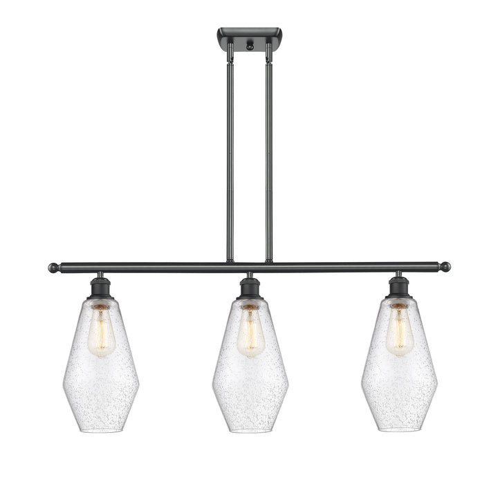 Innovations 516-3I-BK-G654-7 Three Light Island Pendant, Matte Black