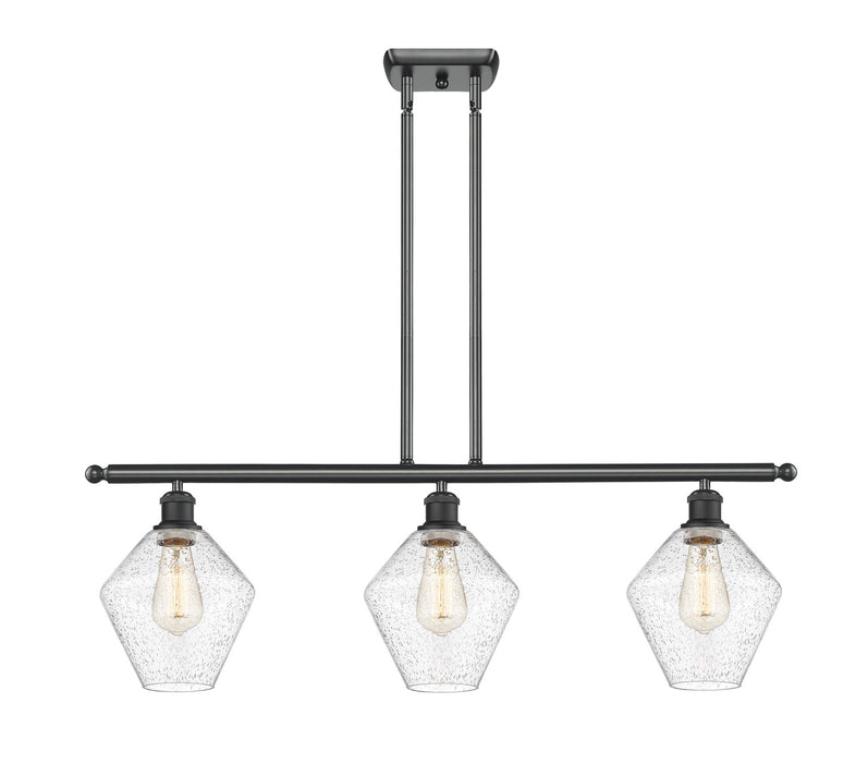 Innovations 516-3I-BK-G654-8 Three Light Island Pendant, Matte Black