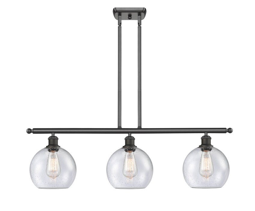 Innovations 516-3I-OB-G124-8-LED LED Island Pendant, Oil Rubbed Bronze