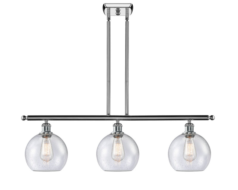 Innovations 516-3I-PC-G124-8-LED LED Island Pendant, Polished Chrome