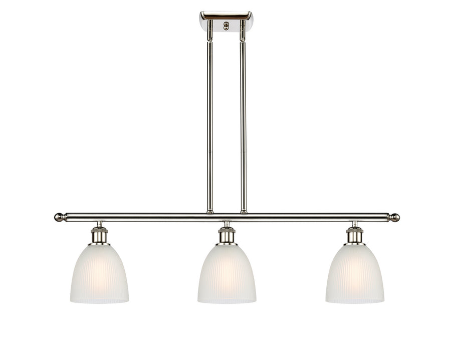 Innovations 516-3I-PN-G381 Three Light Island Pendant, Polished Nickel