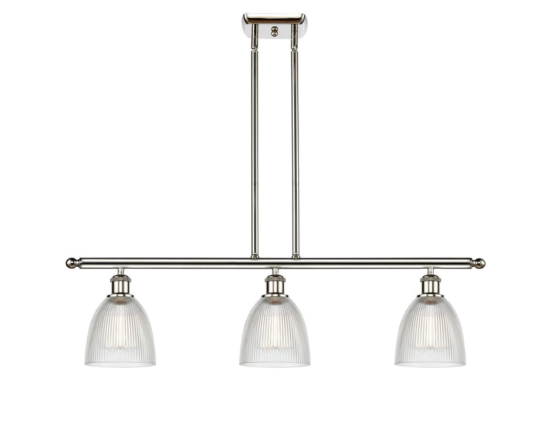 Innovations 516-3I-PN-G382 Three Light Island Pendant, Polished Nickel