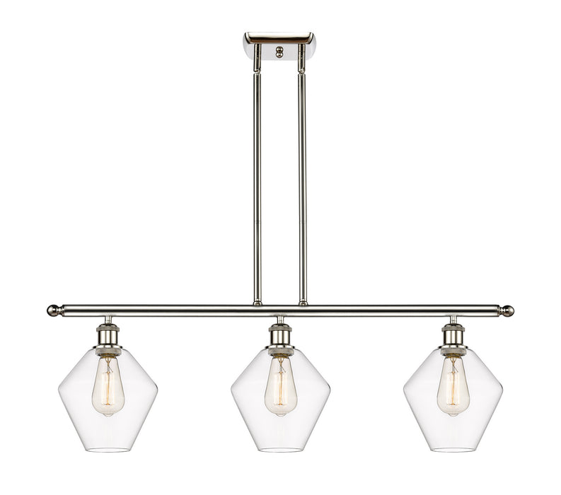 Innovations 516-3I-PN-G652-8 Three Light Island Pendant, Polished Nickel