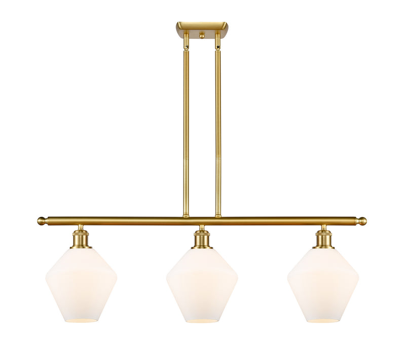 Innovations 516-3I-SG-G651-8-LED LED Island Pendant, Satin Gold